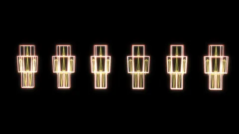 De spelers in wireframe, met botjes